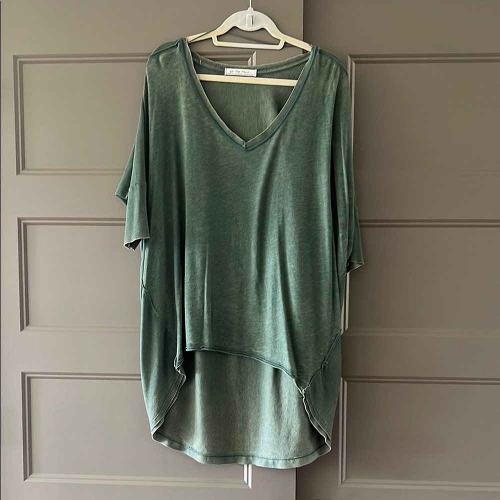 We The Free Teal V-Neck Tunic